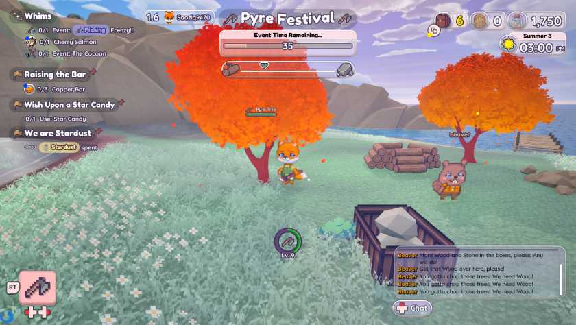 Two red trees in Little Crossroads