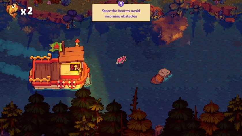 Alessandra in the fishing boat, navigating the river. Published on LadiesGamers