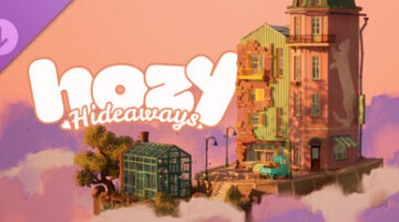 Key artwork for Hozy: Hideaways DLC, showing the three new buildings. Image source: Steam store / tinyBuild, published on LadiesGamers.