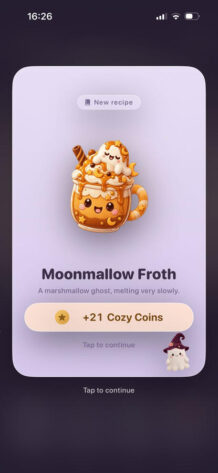 Screenshot of app game Little Cauldron Café from press kit
