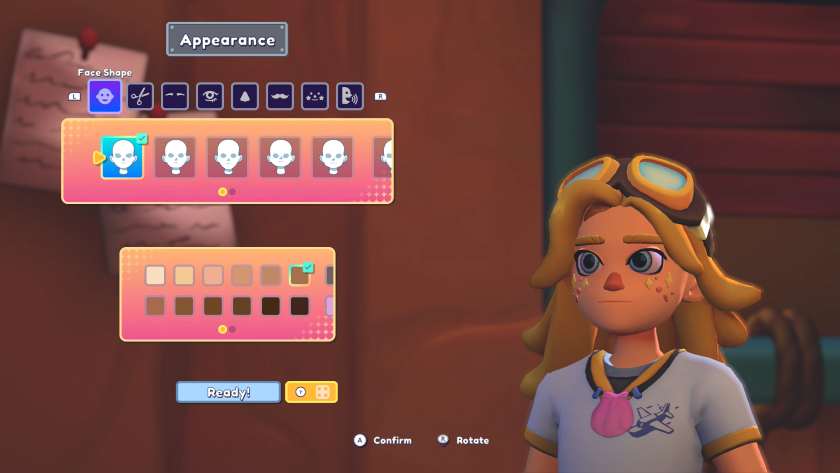 Customisation menu. Your character is on the right side with various choices on a selection bar on the left. Published on LadiesGamers