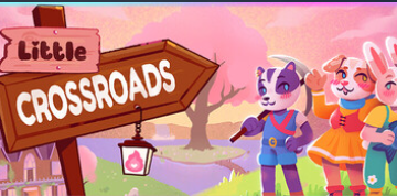 Two animals and a sign saying Little Crosroads