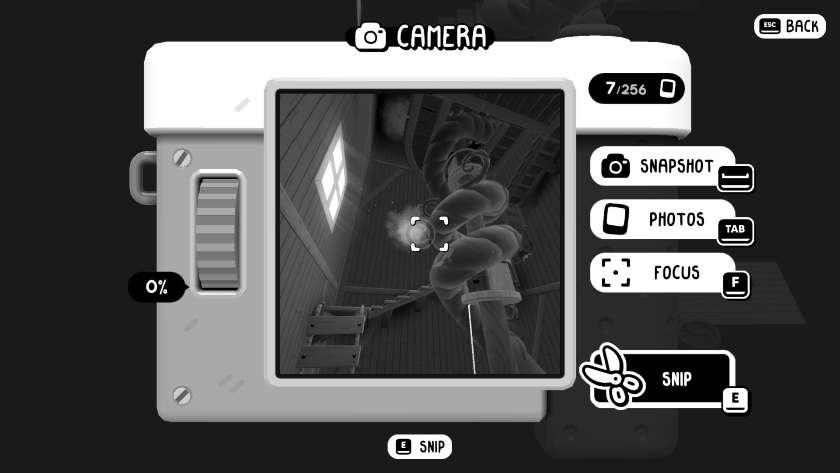 A view through the camera in TOEM 2.