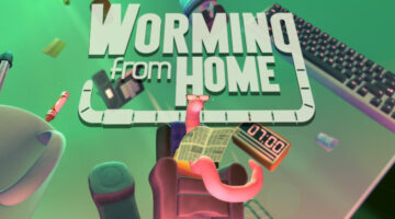 Worming From Home key art and Logo.