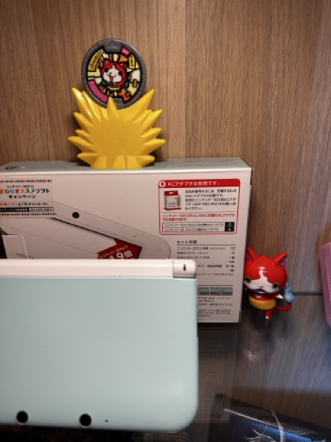 My photo of the Yokai Watch merchandise I have, showing Jibanyan.