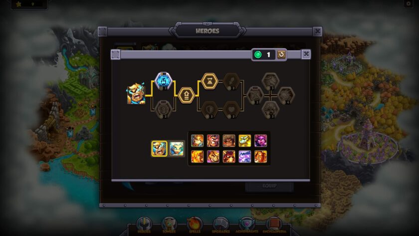 Kingdom Rush 6: Genesis TD skill tree