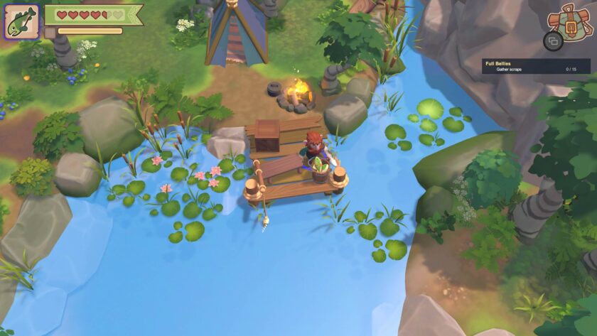Meadgard exploring the island