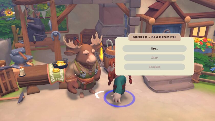Meadgard talking to a npc