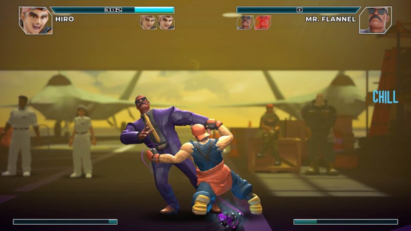 Poly Fighter throwing a opponent