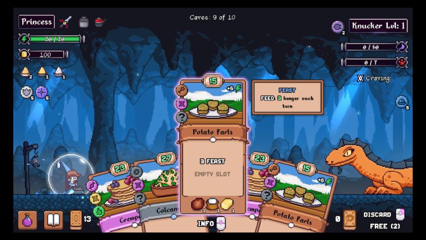 Hungry Horrors choosing a card