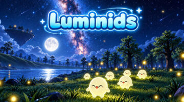 Promotional image of Luminids, from the Steam page