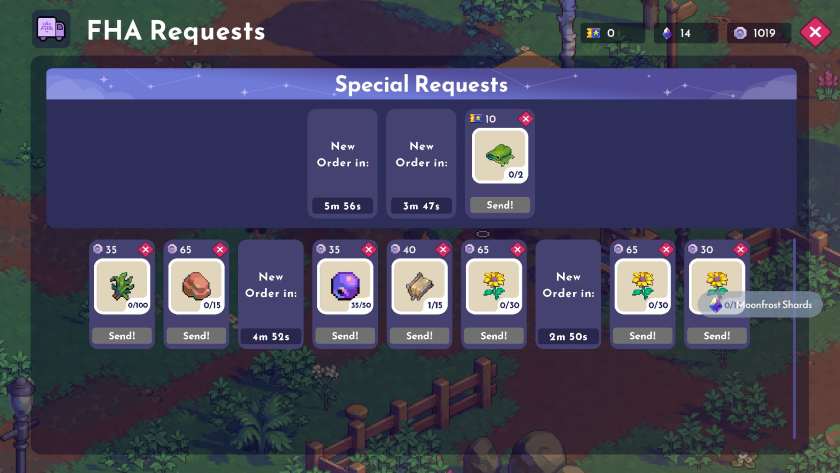 Jobs to make money in Moonfrost.