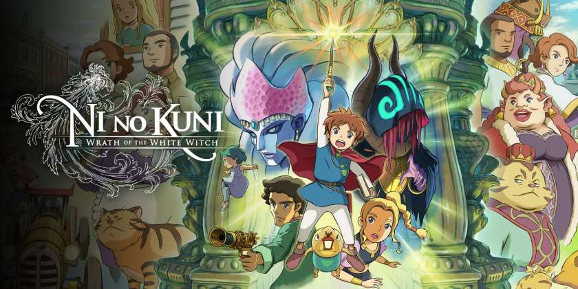 Promotional image for Ni No Kuni Wrath of the White Witch, showing all the character from the adventure. Published on LadiesGamers