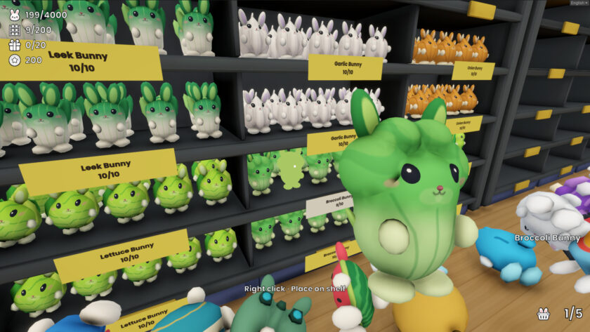 Screenshot of Sort the Bunnies, from the Steam page
