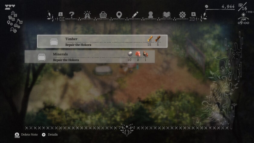 Screenshot of Village in the Shade, using the notebook