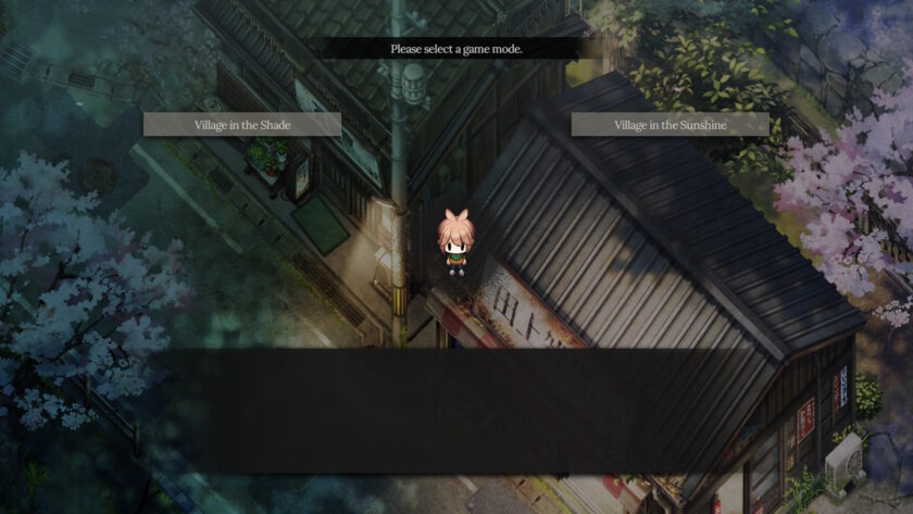 Screenshot of Village in the Shade, a choice of game modes