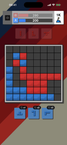 Cube Clasher filling the grid