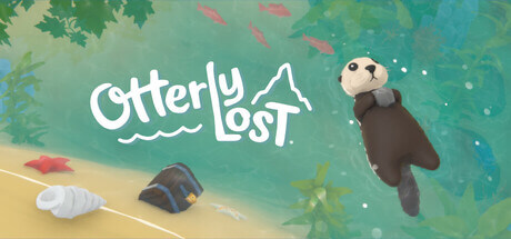an otter floating in the ocean and the title on the side.
