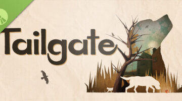 an outline of a dog with the title on a baige background
