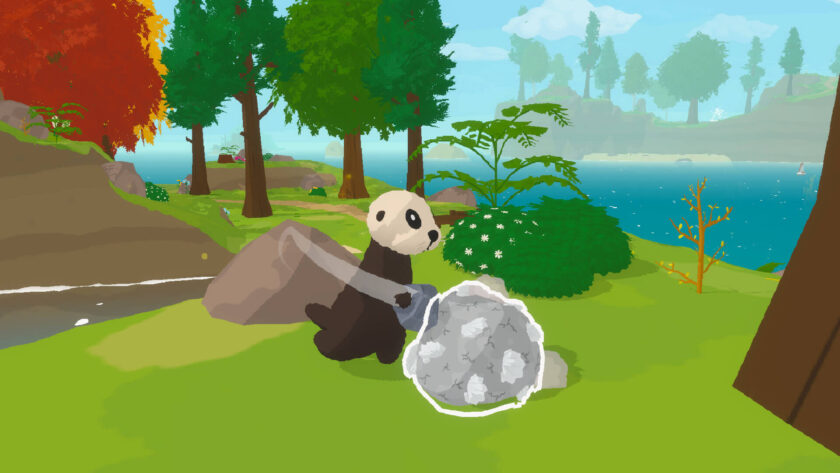 using the rock.