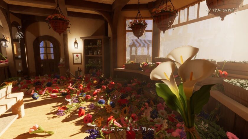 More flowers on the floor. 