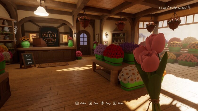 A perfectly sorted flower shop. 