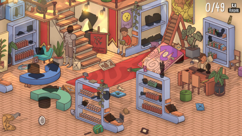 an interior of a library